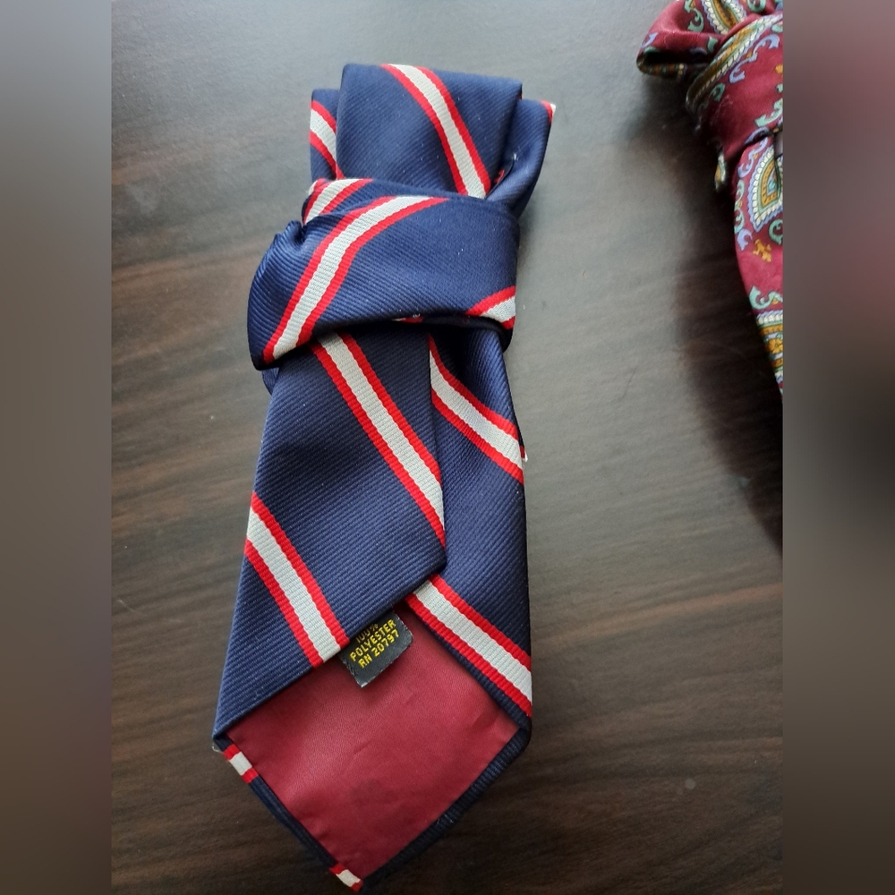 Elegant Upcycled Tie With Crystal Detail - Picture 2 of 2
